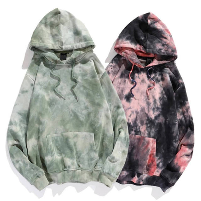 Couples Hoodie Fall Tie-Dye Hoodie For Men And Women Pullovers Casual Coat For Men Trend Loose Top