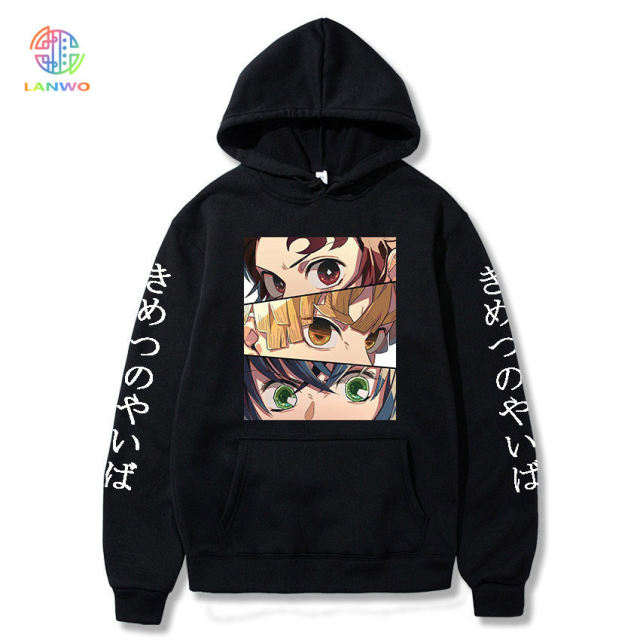 Lanwo 3d Printed Anime Clothing Plain Hoodies For Men In Bulk Dropshipping Cheap 100% Cotton Oversized Custom Cartoon Hoodies