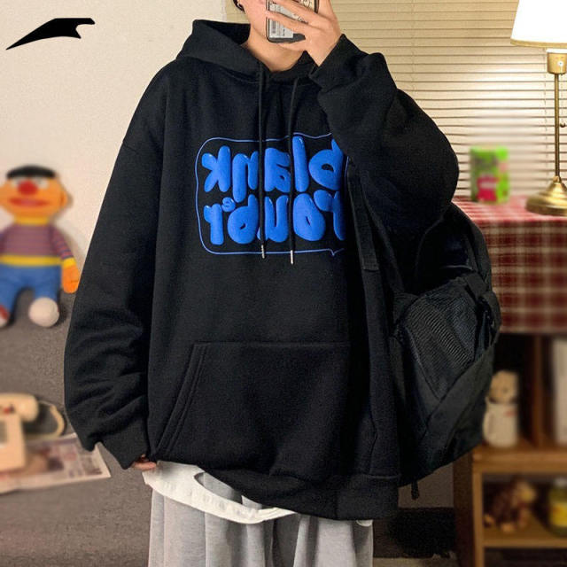 Heavyweight Oversized Men'S Hoodies Sweatshirts Multi Color Foam Printing With Logo Unisex Cotton Custom 3d Puff Print Hoodie