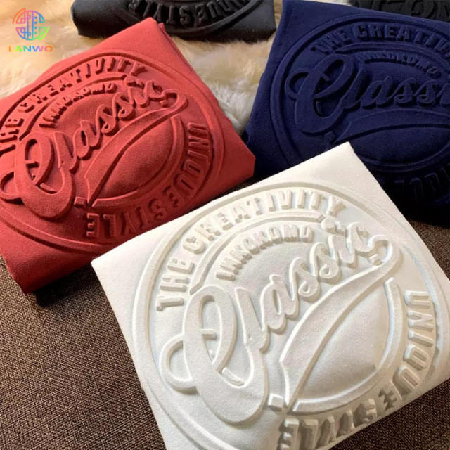 Lightweight Crew Neck Emboss Sweatshirt Soft Men'S Cotton Plain Bulk Streetwear Pullover Custom 3d Embossed Hoodies Sweatshirts