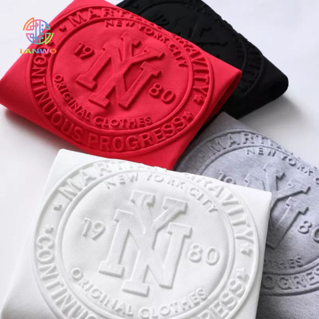 Lanwo 80% Cotton 20% Polyester Hoodie For Men Oversize Plain Custom Crewneck 3d Embossed Graphic Men'S Hoodies & Sweatshirts