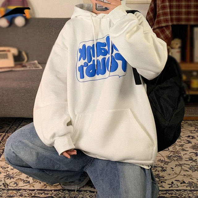 Heavyweight Oversized Men'S Hoodies Sweatshirts Multi Color Foam Printing With Logo Unisex Cotton Custom 3d Puff Print Hoodie