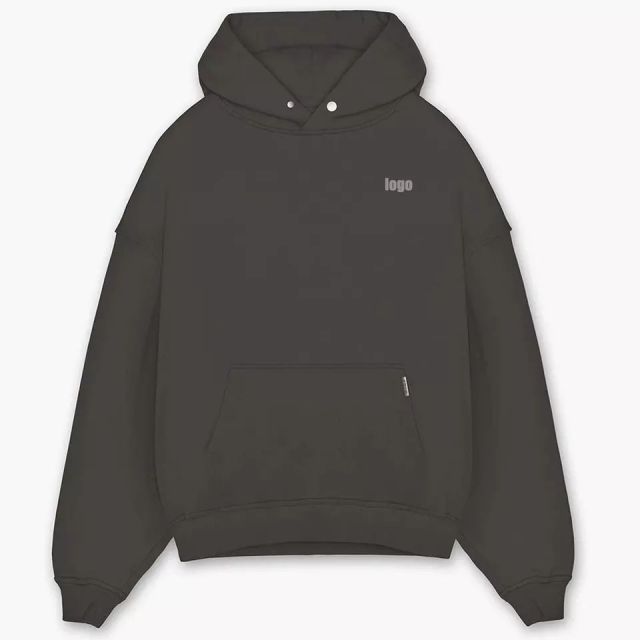 Lanwo High Quality Cropped Hoodie Men 400 500 gsm Heavy Weight Unisex Pullover Hoodie Heavyweight Oversized Hoodie