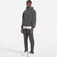 Lanwo High Quality Cropped Hoodie Men 400 500 gsm Heavy Weight Unisex Pullover Hoodie Heavyweight Oversized Hoodie