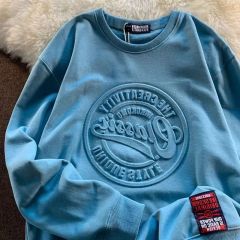 Lanwo 80% Cotton 20% Polyester Hoodie For Men Oversize Plain Custom Crewneck 3d Embossed Graphic Men'S Hoodies & Sweatshirts