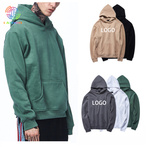 Custom logo tag heavyweight cotton hoodie