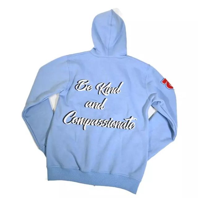 Lanwo Pullover Satin Lined Hoodies Custom Logo Unisex 80% Cotton 20% Polyester Blue Full Zip Up Oversize 3d Puff Print Hoodie