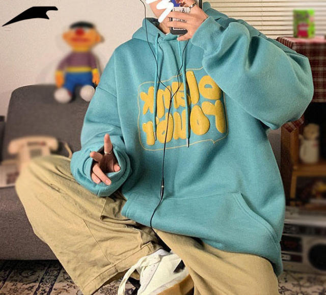 Heavyweight Oversized Men'S Hoodies Sweatshirts Multi Color Foam Printing With Logo Unisex Cotton Custom 3d Puff Print Hoodie