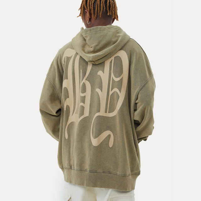 Gothic monogrammed street vintage long sleeve pullover hooded sweatshirt