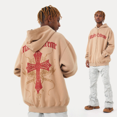 Street Letter Faith Vintage Fleece Cardigan Zip Hooded Sweatshirt