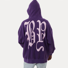 Gothic monogrammed street vintage long sleeve pullover hooded sweatshirt