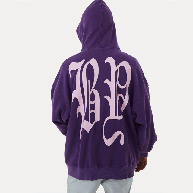 Gothic monogrammed street vintage long sleeve pullover hooded sweatshirt