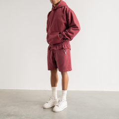 Padded men's and women's solid colour sweatshirt hoodie set