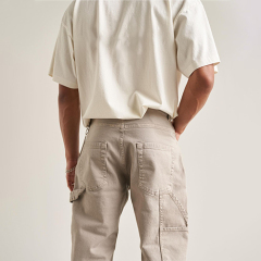 Men's Small Neckline Loose Tee Color Hipster West Coast Bottom Shirt Street Short Sleeve