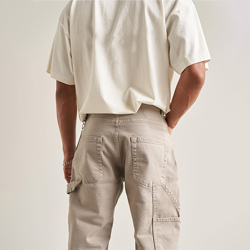 Men's Small Neckline Loose Tee Color Hipster West Coast Bottom Shirt Street Short Sleeve