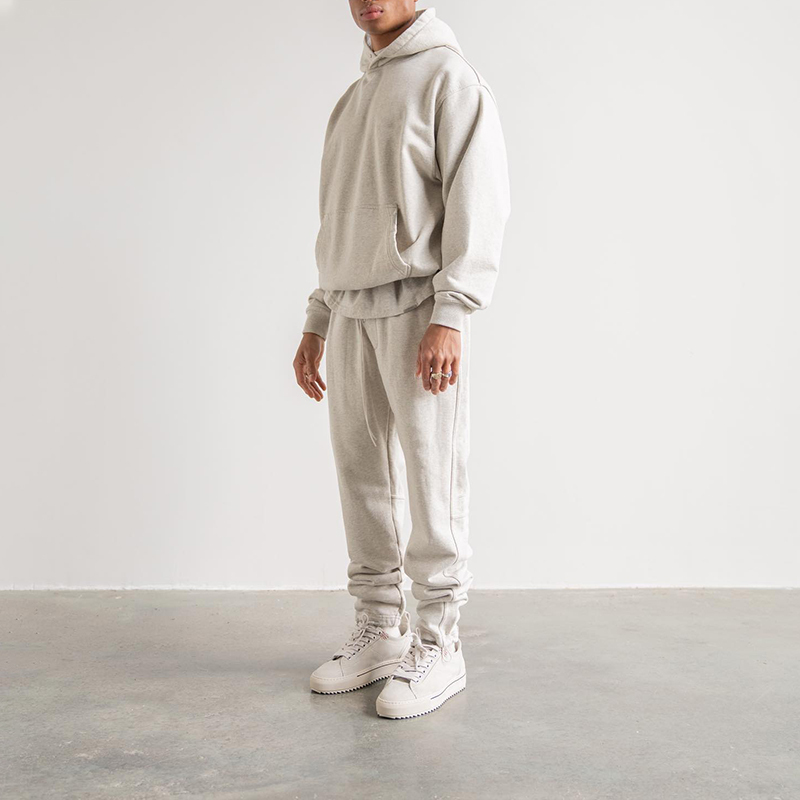 Sports Suit Spring Autumn Round Neck Casual Fashion Drop Shoulder Sweatshirt Two Piece Set