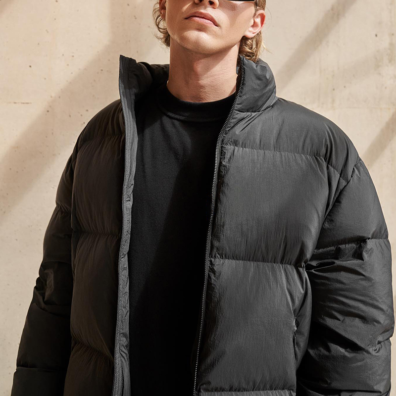 Retro down cotton loose hooded jacket jacket bread clothes cotton clothes