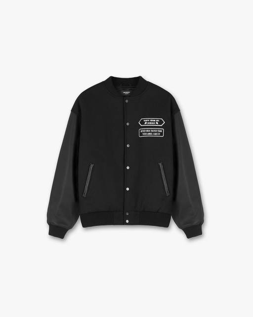 Jacket men's vicious dog towel embroidered leather sleeves thickened baseball clothes cotton jacket loose tide jacket
