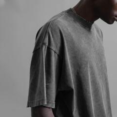 Round neck long sleeve T-shirt men loose thin section tops bottoming shirt