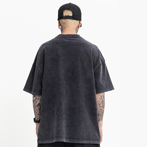 New street tide brand colorful handmade ink splash loose short-sleeved T-shirt men