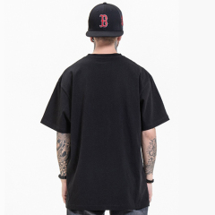 Hipster hip hop rap dark style character print oversize short sleeve t-shirt