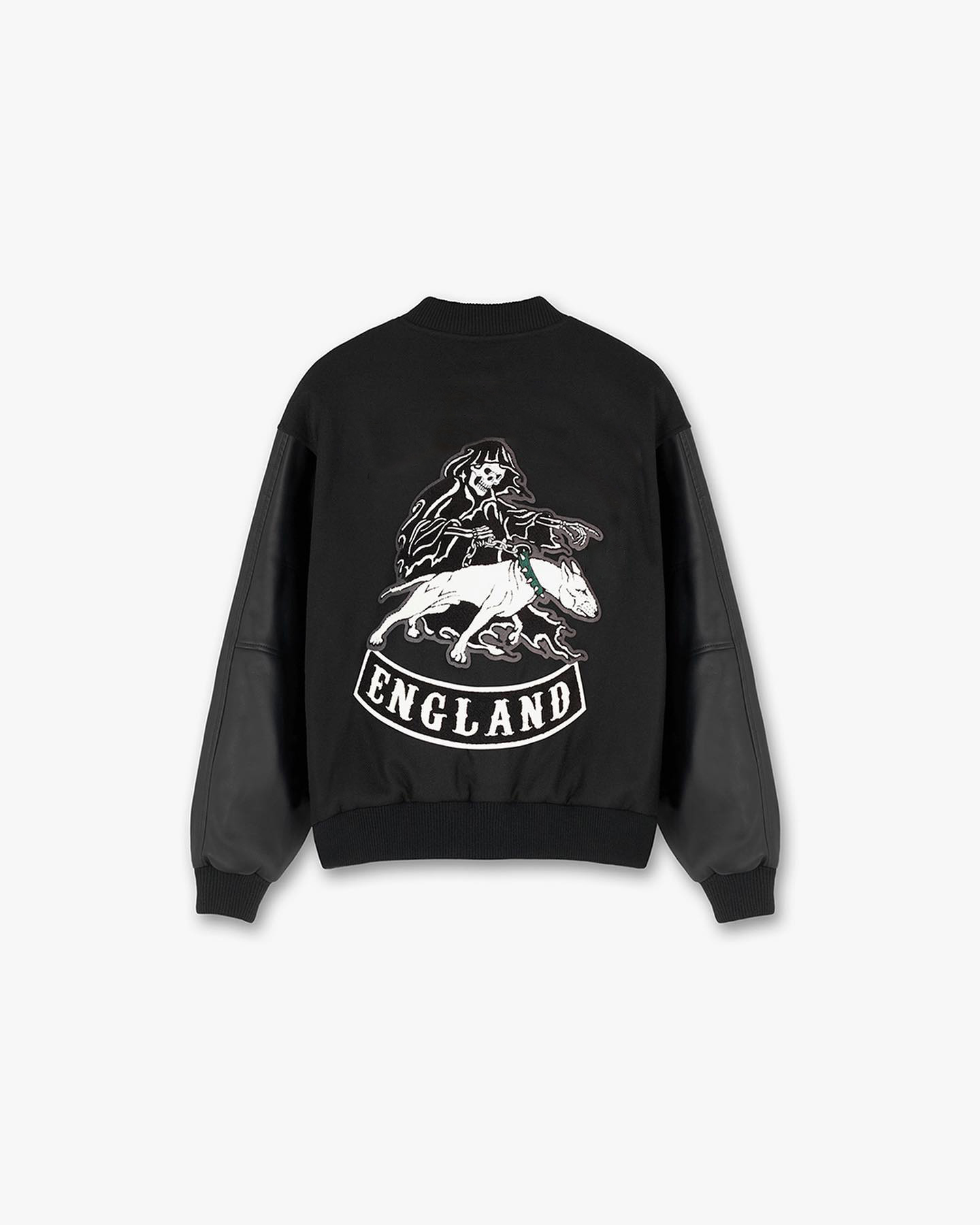 Jacket men's vicious dog towel embroidered leather sleeves thickened baseball clothes cotton jacket loose tide jacket