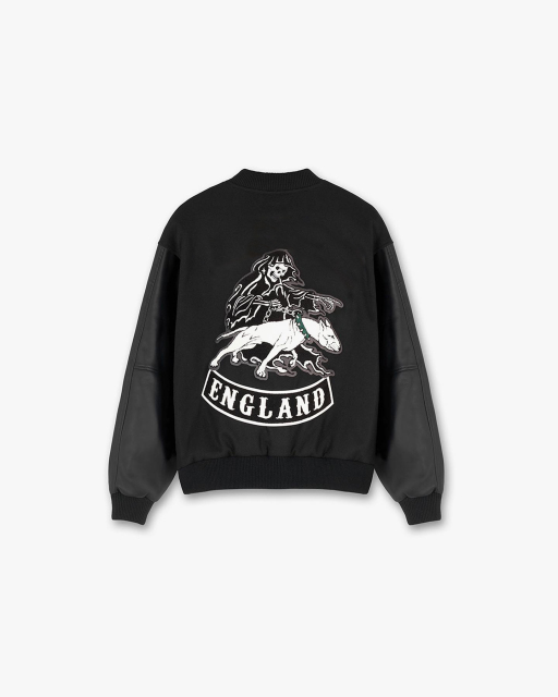 Jacket men's vicious dog towel embroidered leather sleeves thickened baseball clothes cotton jacket loose tide jacket