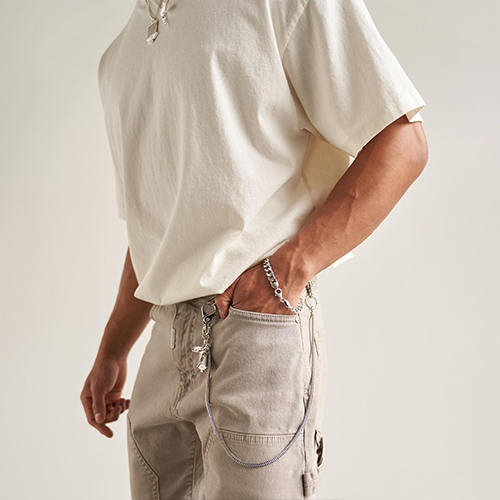 Men's Small Neckline Loose Tee Color Hipster West Coast Bottom Shirt Street Short Sleeve