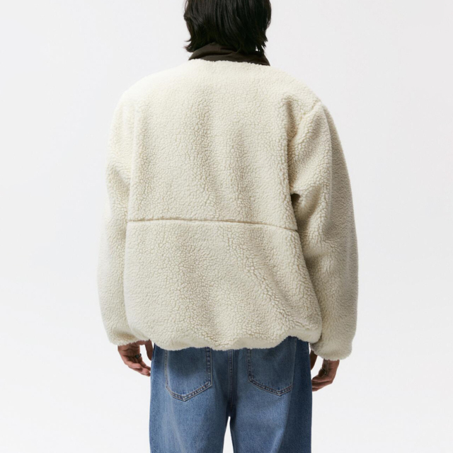 Oem High Quality Winter Zip Custom Logo Oversized Men Fleece Sherpa Jacket