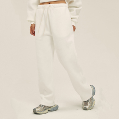 350g Thick Straight Plus Velvet Solid Color Men's Sweatpants Loose Sports Casual Trousers For Men