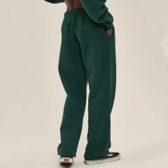 400gms Thick Straight Plus Velvet Solid Color Men's Sweatpants Loose Sports Casual Trousers For Men