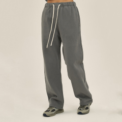 370g Thick Straight Plus Velvet Solid Color Men's Sweatpants Loose Sports Casual Trousers For Men