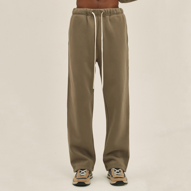 400gms Thick Straight Plus Velvet Solid Color Men's Sweatpants Loose Sports Casual Trousers For Men