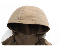 LANWO new retro hooded men's outdoor work jacket jacket