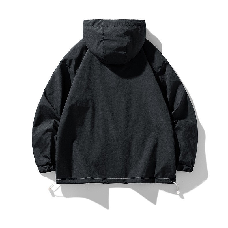 LANWO new men's loose jacket stand-up collar men's workwear jacket