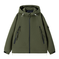 LANWO new men's jackets plus size coat fashion hooded men's clothing