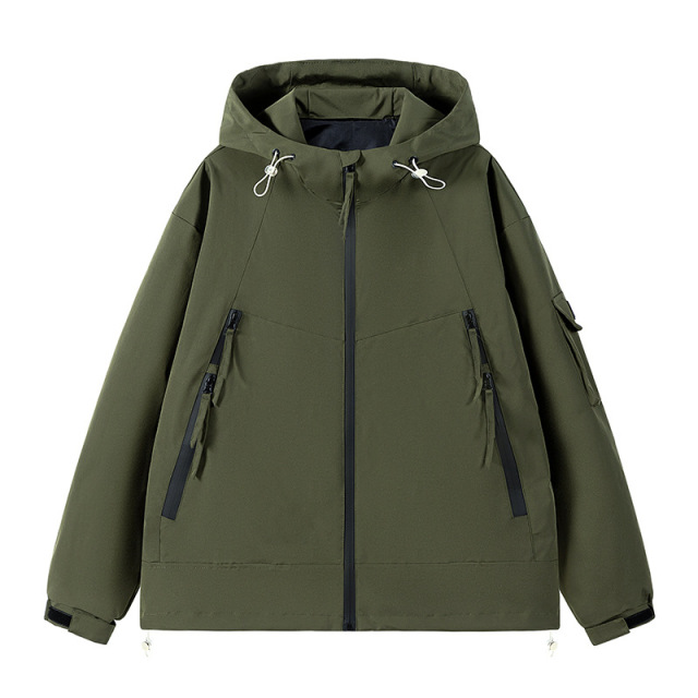 LANWO new men's jackets plus size coat fashion hooded men's clothing