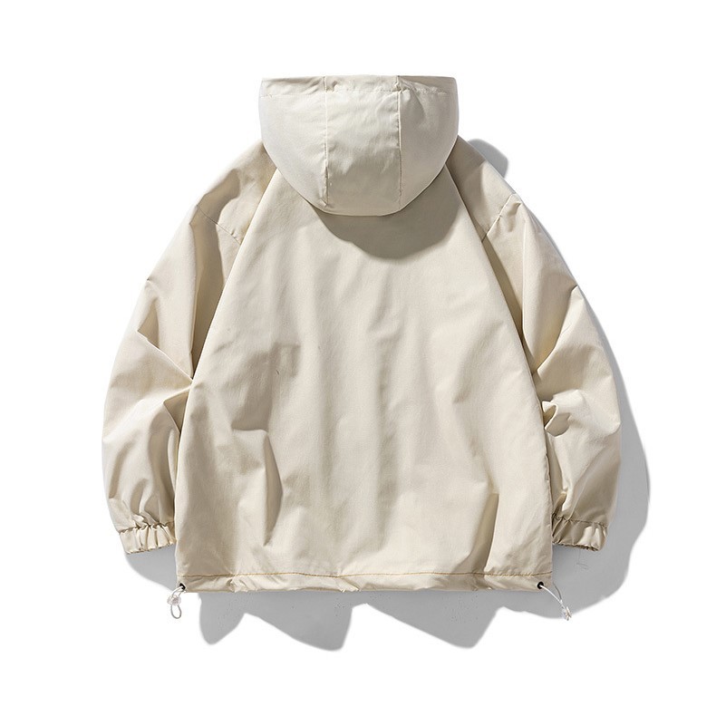 LANWO new men's loose jacket stand-up collar men's workwear jacket