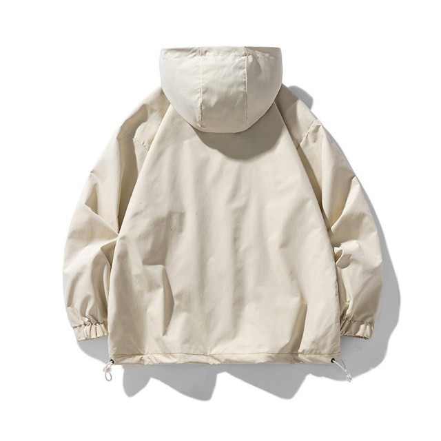 LANWO new men's loose jacket stand-up collar men's workwear jacket