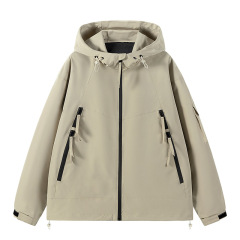 LANWO new men's jackets plus size coat fashion hooded men's clothing