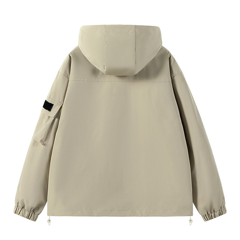 LANWO new men's jackets plus size coat fashion hooded men's clothing