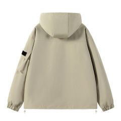 LANWO new men's jackets plus size coat fashion hooded men's clothing