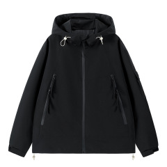 LANWO new men's jackets plus size coat fashion hooded men's clothing