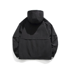 LANWO new retro hooded men's outdoor work jacket jacket