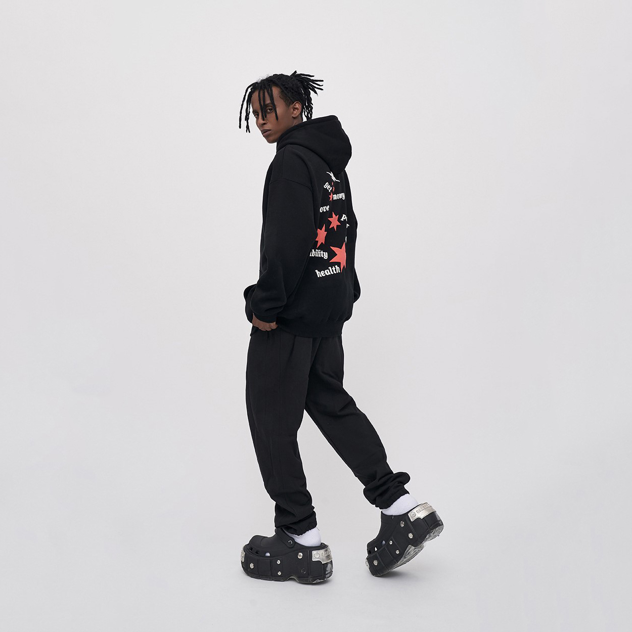 LANWO custom streetwear french terry pullover hoodie printing heavy weight 400 gsm hoodie unisex