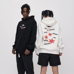 LANWO custom streetwear french terry pullover hoodie printing heavy weight 400 gsm hoodie unisex