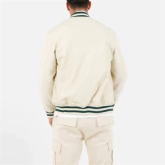 Oem Custom Patch Embroidery Leather Sleeve Vintage Letterman Varsity Jacket For Men