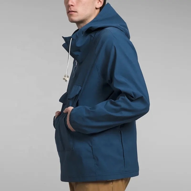 Custom Logo Manufacturer Oversize Outdoor Packable Reversible Upf 40+ 1/4 Zip Water Resistant Rain Softshell Jacket For Men