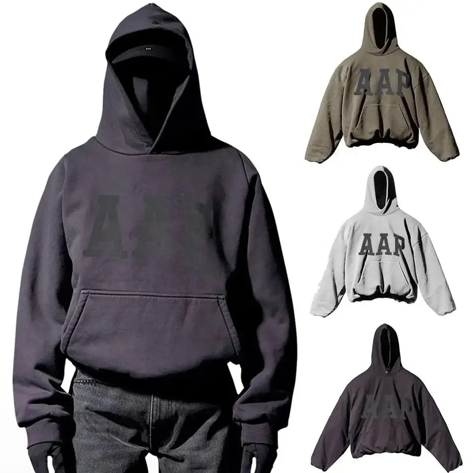 Hoodies Manufacturer Crop Blank 100 Cotton French Terry Pullover Plain Pocket Heavyweight Custom No Strings Hoodie For Men