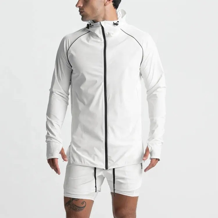 Wholesale Custom Full Zip Up Men Jacket Lightweight Sports Jacket